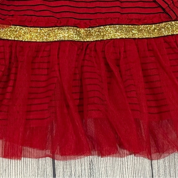 365 Kids from Garanimals Red Striped Long Sleeve Tutu Dress Girls Size 8 - Picture 5 of 6